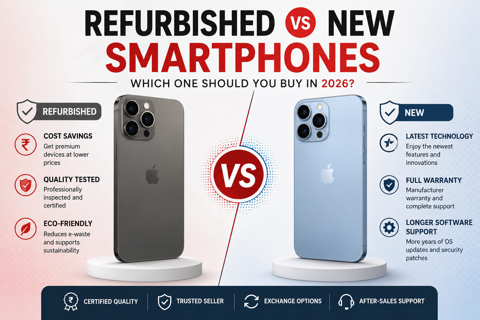 Refurbished vs New Smartphones Comparison Guide 2026